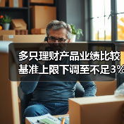 多只理财产品业绩比较基准上限下调至不足3%（图1）
