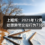 上期所：2025年12月处理异常交易行为73起（图1）