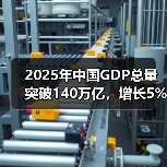 2025年中国GDP总量突破140万亿,增长5%背后关键数据解析(图1) 2025年中国GDP总量突破140万亿,增长5%背后关键数据解析(图1)