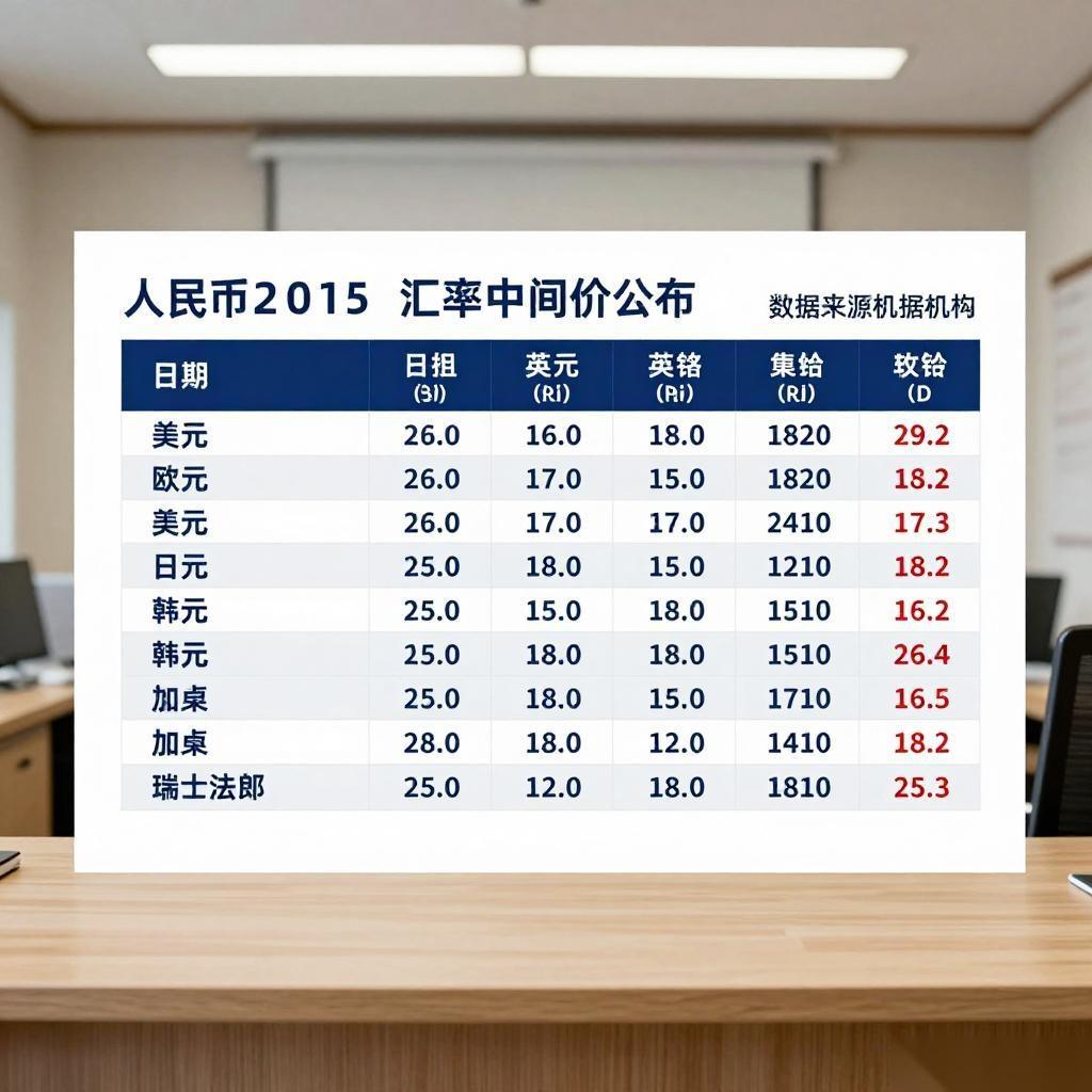 人民币汇率中间价公布 多币种对兑换率一览