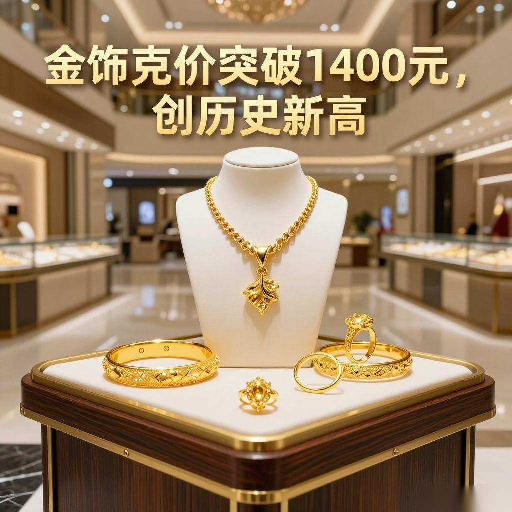 金饰克价突破1400元 创历史新高