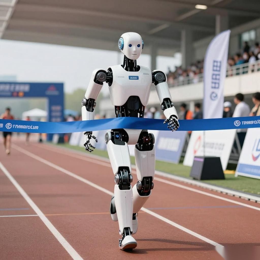 人形机器人马拉松突破人类纪录｜产业变革新方向